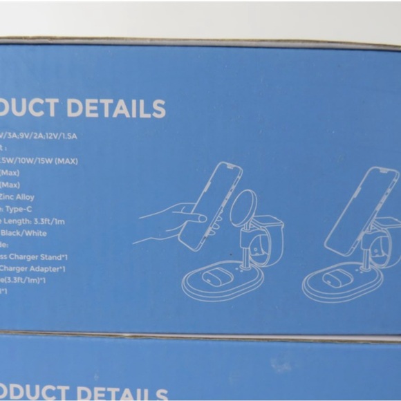 New Hevanto 3 In 1 magnetic Wireless Charging Stand New In Box - Picture 4 of 6